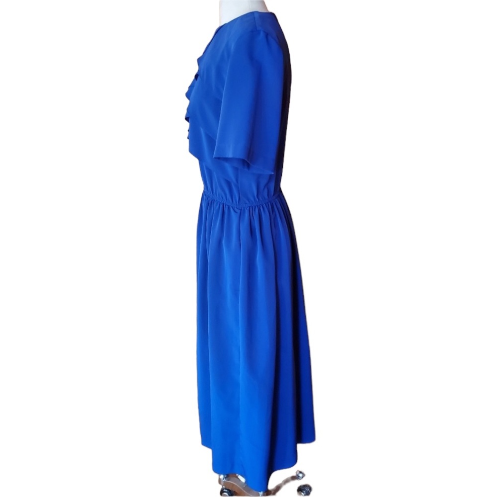 1980s JT Dress Royal Blue Career Dress‎ - Picture 3 of 7